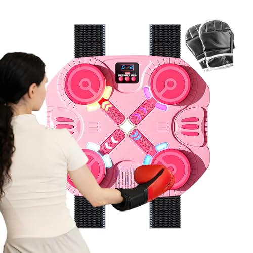 ミュージック ボクシング マシン 子供向け | インタラクティブ 2モード 5スピード,カウント リズム ボクシング パッド,ボーイズ・ガールズ向け ホームジム ワークアウト エクササイズ フィットネス 室内 ドアウェイ クリスマス