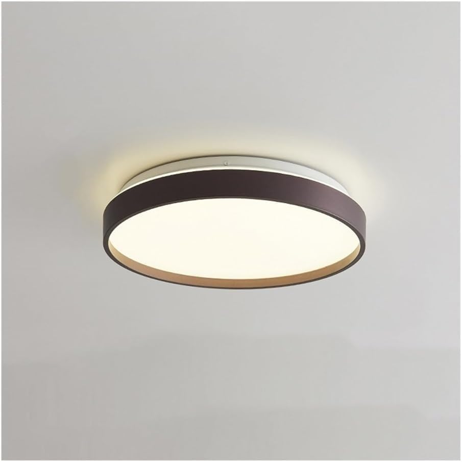 Nordic Minimalism Ceiling Light Fixtures, LED Stepless Dimming Round Flush Mount Ceiling Lamps, Acrylic Lamp Shade Ceiling Lighting Fixtures, for Kitchen, Bedroom & Living Room(Brown,45CM)