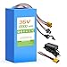 SOLLVIE 36V 10Ah Lithium Battery, Built-in 30A BMS, w/ 2A Charger & XT60 SM Connector, Rechargeable Batteries for DIY Projects