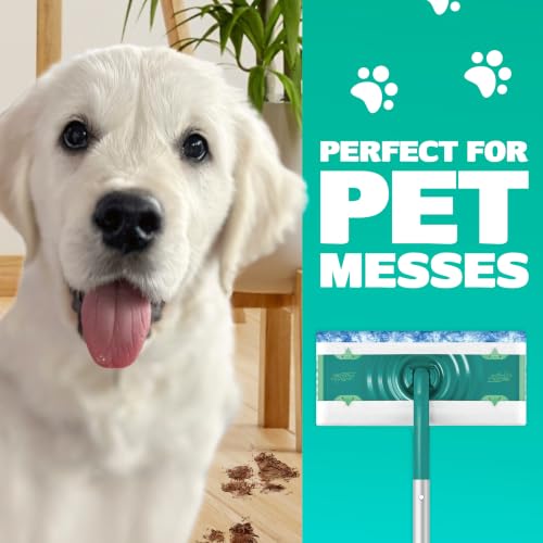Swiffer Sweeper 2-in-1 Mops for Floor Cleaning, Dry and Wet Multi Surface Floor Cleaner, Sweeping and Mopping Starter Kit, Includes 1 Mop + 19 Refills, 20 Piece Set