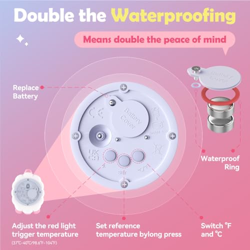 Image of Baby Bath Thermometer Newborn Digital Unicorn Baby Bath Temperature Thermometer for Infant Bathtub Water Floating Rubber Toy WP01