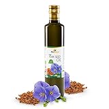 Biopurus Certified Organic Cold Pressed Flax Seed Oil 500ml – Pure Food Grade Linseed Oil Rich in Omega 3 – Vegan Cooking for Salads, Smoothies & Healthy Nutrition