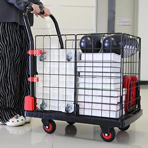 Amazon.co.jp: Uholan大容量台車 折りたたみ式カート台車網籠車耐荷重 