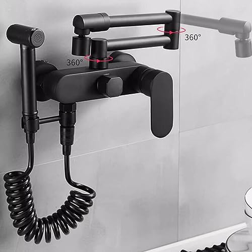 Mitigeur cuisine laiton noir escamotable eau chaude froide orientable - 4