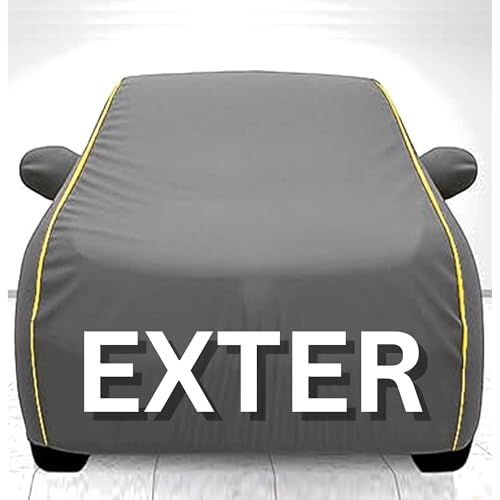 Image of 100% Waterproof Car Cover for Exter UV Protection, Dustproof, Windproof | Custom Fit with Mirror Pockets, Belt & Buckle | All Weather Outdoor Body Cover(Grey)