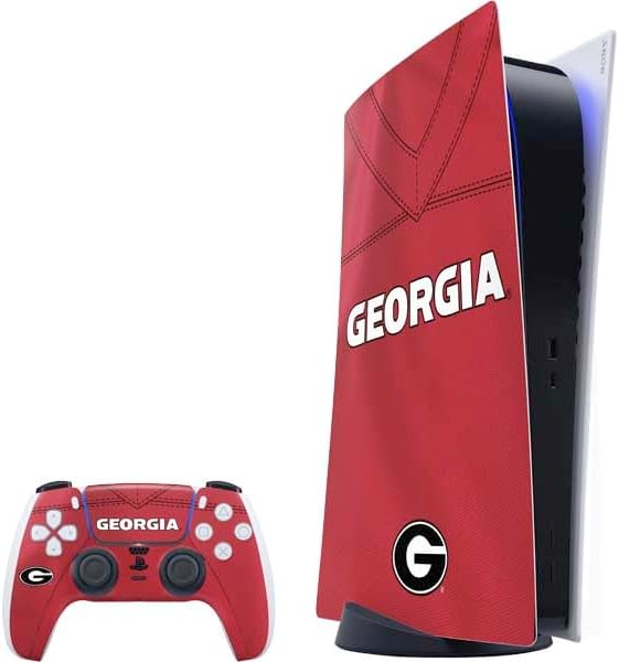 Skinit Decal Gaming Skin Compatible with PS5 Bundle - Officially Licensed University of Georgia Logo Red Design