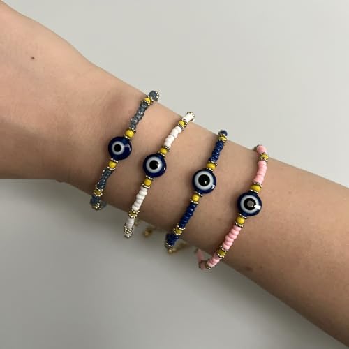 Pulsera contra el mal de ojo VIE aleja malas vibras con cuentas JIT 4