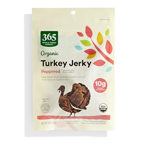 365 by Whole Foods Market, Organic Peppered Turkey Jerky, 3 OZ