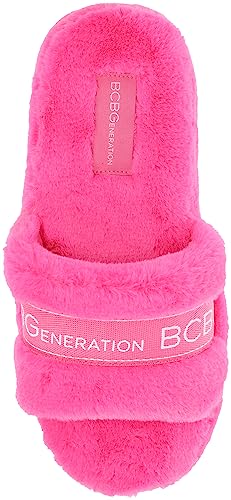 BCBGeneration Slippers for Women, Single Band Plush Slides, Size 5-6 to 9-102
