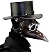 Mr.Fashion Mystic Punk Magic Hat: Plague Doctor Shape, PU Leather, Party Gentleman top hat, Party Decoration Weapon. (FH65015BK)