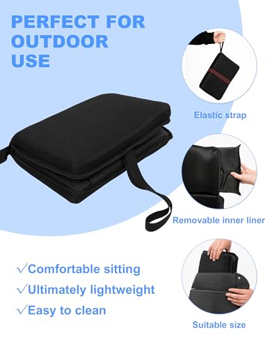 Image of FASTMOMENT Airplane Seat Cushion Portable Travel Cushion for Comfort Foldable Stadium Pad with Breathable Fabric Seat Pad Perfect for Long Flights, Office, Bleacher, Camping
