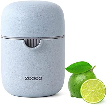 ZWCEGND Citrus Juicer Simple Manual Lemon juicer squeezer Small Portable Lime Orange Juicer Cup with Two Ways of Use for Different Fruits(Blue)