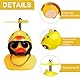 EIHI Moped Zubehör, Gummiente, Gummi Gelb Ente Auto Ornament, Coole Fahrradglocke Dekorationen mit Propellerhelm für Erwachsene Kinder, Küken und rosa Stern, 2 Stück