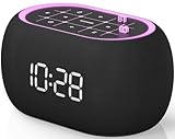 ANJANK Alarm Clock FM Radio with Bluetooth Speaker, Hi-Fi Stereo Sound, 7 Night Light Clolors, 8 Wake Up Sounds, 0-100% Dimmer, 30-Level Volume, Small Digital LED Clock with Auto Time Sync for Bedroom