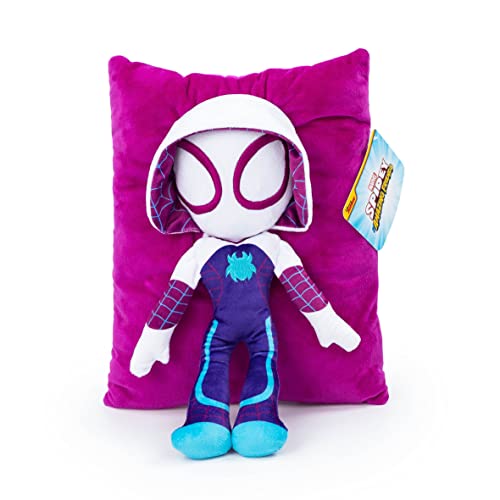 Image of Jay Franco Spidey & His Amazing Friends Gwen Ghost Spider 3D Snuggle Pillow - Super Soft Plush Pillow - Measures 15 Inches