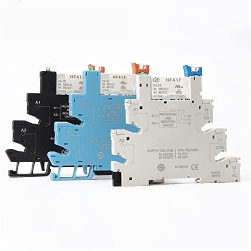 Relé de potencia HF41F 24V de montaje integrado en PCB con soporte de contacto 2