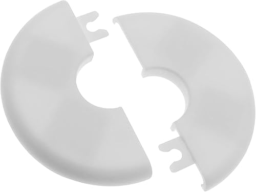 Miniatura 3 de Paquete de 2 placas redondas de escudo de brida dividida de pared ABS para accesorios de decoración de grifos de tubería de 1.0 " 26 mm de diámetro