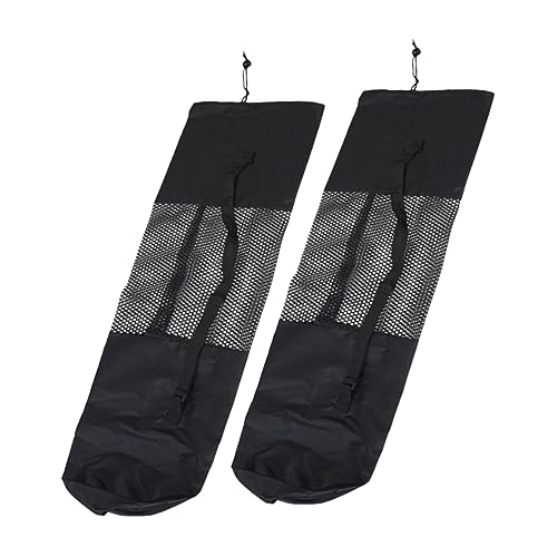 Toddmomy 2Pcs Mesh Design Yoga Mat Carrier Bag Yoga Pouch with Shoulder Strap for Fitness Exercise and Meditation Compact Folding Storage