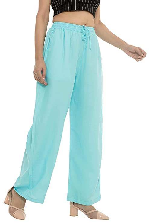 Drishti Fashion Products Rayon Womens & Girls Plain Palazzo-picture-25