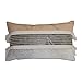 Sagebrook Home 20X12 Leather, Cord Patchwork Decorative Pillow, Rectangle, Leather, Contemporary, 20" L X 1" W X 12" H, Abstract