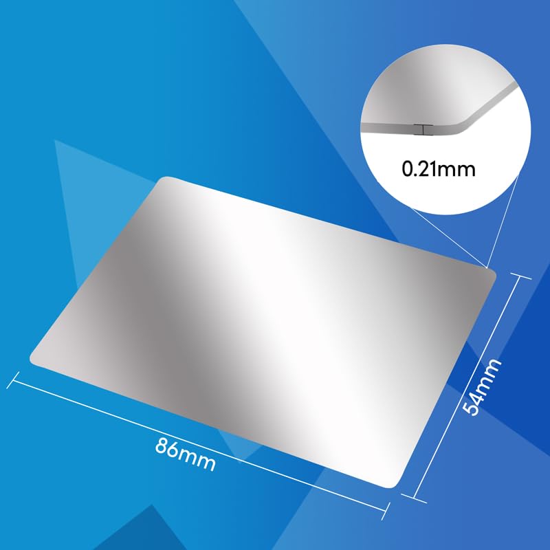 Image of 100 pcs of Colorful Aluminum Business Card Blanks - Perfect for Laser Engraving, DIY Business Card Customization, and More - 0.21mm /0.01 inch Thickness