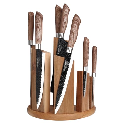 Uniharpa Support magnétique semi-circulaire à 360° pour couteaux avec aimant puissant et pieds antidérapants pour plus de sécurité.