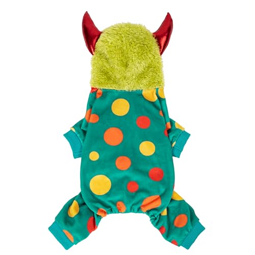 Fitwarm Devil Horns Halloween Dog Monster Costume, Funny Costumes for