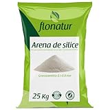 flonatur Arena de silice para cesped Artificial, Saco 25kg, Arena de Gatos, pavimentos Decorativos, Deportivos, Pistas de Padel, Futbol. Granulometría 0,1-0,8