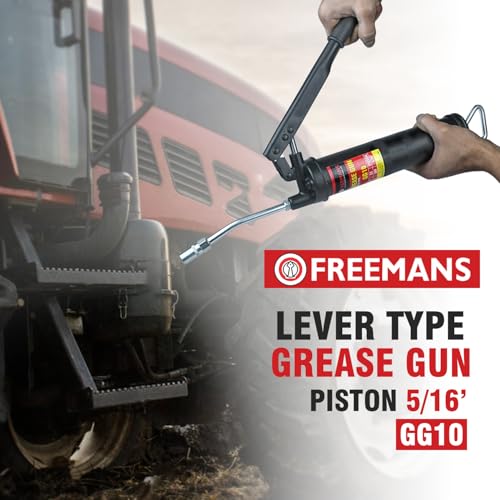 Image of FREEMANS GG10 Heavy Duty Lever Type Grease Gun with 5 /16 inch Piston || 1gm /Stroke || V-Type Pulling Rod || High Pressure Pump 3000PSI Use For Automotive, Industrial, Agriculture, Construction etc.