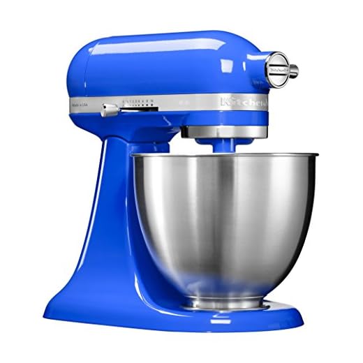 KitchenAid 5KSM3311XETB - Mini robot de cocina (3,3 L, cabezal de motor basculante), color azul