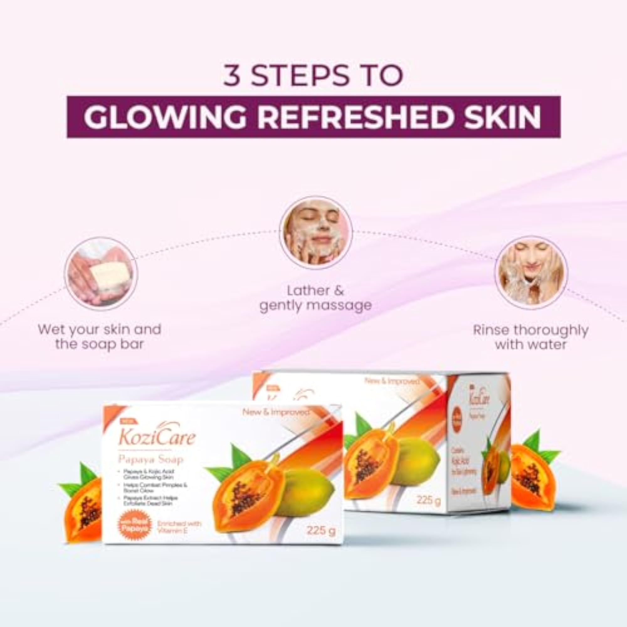 Papaya Soap with Kojic Acid and Glutathione for Body Tan Removal