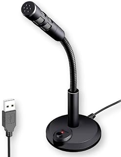 Drumstone USB Desktop Microphone with Flexible Gooseneck & On/Off Button, Plug & Play Wired Mic for PC & Laptop, Suitable ... Price In India