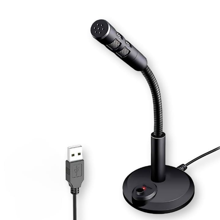 Drumstone (𝟏𝟓 𝐘𝐞𝐚𝐫𝐬 𝐖𝐚𝐫𝐫𝐚𝐧𝐭𝐲 USB Computer Microphone – Plug & Play Desktop Mic for PC & Laptop – Ideal for Streaming, Podcasting, Recording, Online Meetings, Voiceovers & Gaming