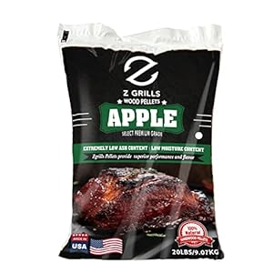 Z GRILLS Premium BBQ Wood Pellets for Grilling Smoking Cooking,20 LB Per Bag Made in USA (Apple, 1pack)