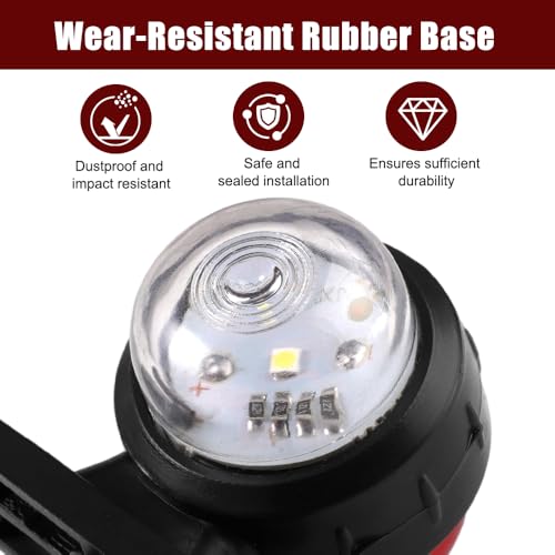 4 Stück Led Begrenzungsleuchten Anhänger, Positionsleuchten Anhänger Mit Gummihalterung, Wasserdichte Seitenmarkierungsleuchten 12V 24V Led für Wohnwagen Lkw Pkw Kfz Licht Weiß Rot