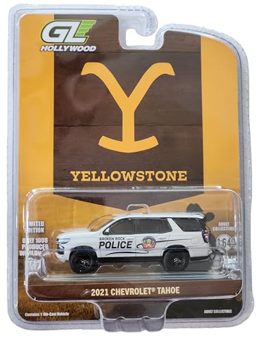 Greenlight 2021 Chevy Tahoe Yellowstone Policía 1:64