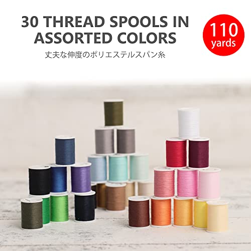 Leonis 30 Color All-Purpose Polyester Sewing Threads 100 M / 110 Yds Each [ 93012 ] #TOP1