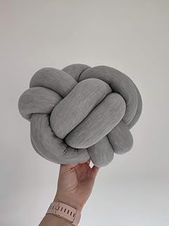 Knot Pillow, Heather Grey Knot Pillow, Jersey Polyester Knot, Knot Cushion, Large Floor Cushion, Large Knot Pillow, Large Floor Pillow,