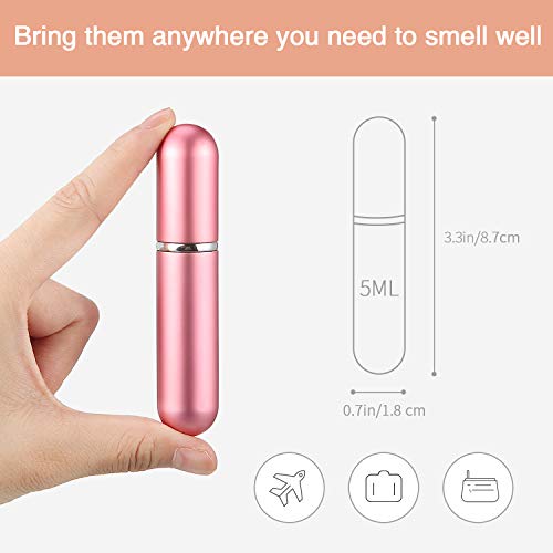 Boao 40 Pcs Refillable Perfume Atomizer Perfume Bottle Travel Bulk Portable Mini 5 ml Spray Bottle Compatible with Dispenser Pump Transfer Tool for Cruise Travel Outgoing2