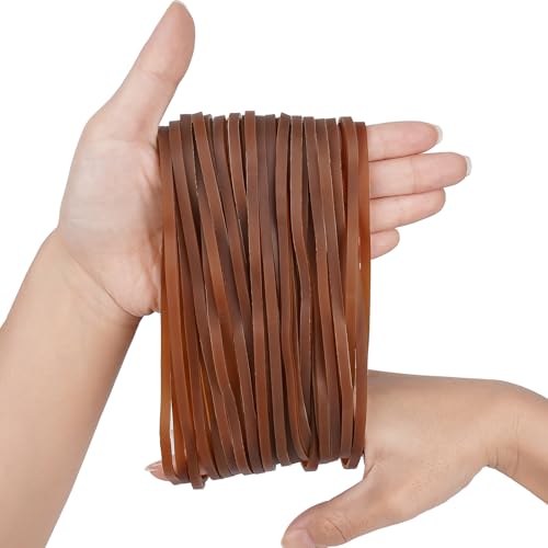 NUTTDOO Large Elastic Rubber Bands 50PCS Heavy Duty Strong Elastic Bands Wide Rubber Band for Office Supply School Home Securing Trash Can Garbage Cans File Folders 20cm/ 7.87inch