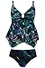 Produktbild Ulla Popken Damen Tankini Strelitzie, große Größen Badeanzug, Mehrfarbig (Multicolor 72778690), 58