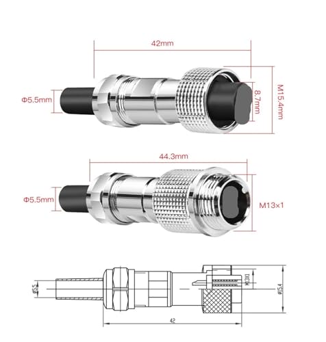 Connecteur GX12 5 broches IP67 pour câblage extérieur - 3