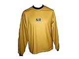 Torwart Trikot gepolstert Gold mit Wunschname Nummer Kinder Größe 152