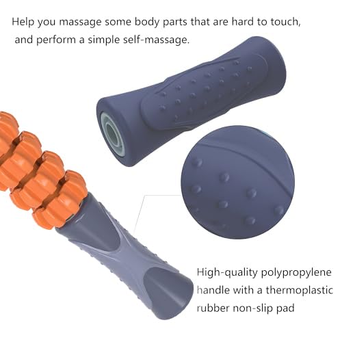 Kamileo Muscle Roller, Massage Roller for Relieving Muscle Soreness Cramping Tightness, Help Legs Back Joints Recovery (Workout Poster Included).