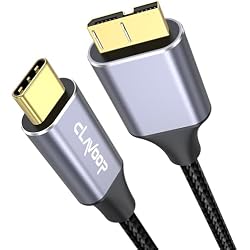 External Hard Drive Cable USB C 1.5FT, 10Gbps Micro B 3.0 to Type C Cord Wire Replacement for Seagate Toshiba WD My Passport LaCie Hard Disk, PC, Laptop, MacBook Pro/Air, Tablet