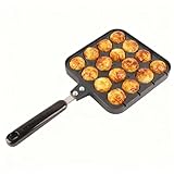 Sartén Takoyaki hierro fundido 16 orificios Sartén hierro fundido Sartén Takoyaki antiadherente Molde cocina Bandeja Accesorios cocina hornear Pulpo Ball Egg Puffs