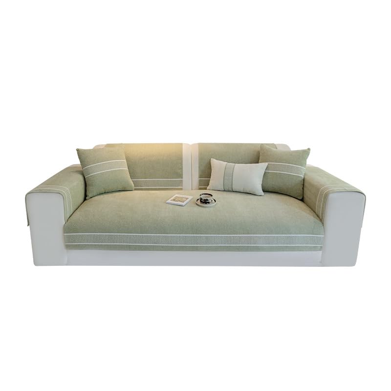 Housse de canapé lavable en chenille douce avec pompon déco - 6