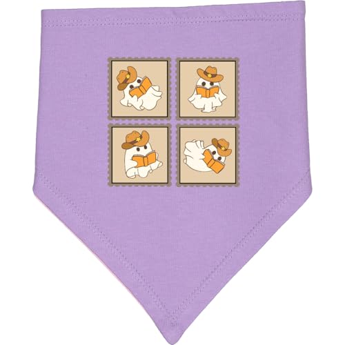 inktastic Halloween Ghost Cowgirl Reading Stamps Baby Bandana Bib