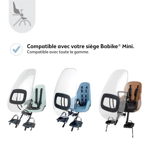Pare-brise Bobike Mini et Go Mini transparent pour siège vélo bébé avant - 3