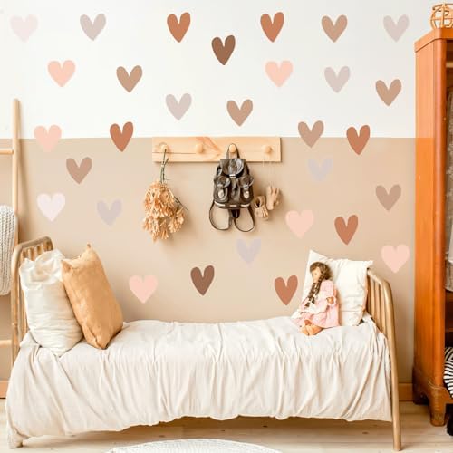 Adesivi Murali Arcobaleno E Cuori | Decorazione Camera Bambini Boho